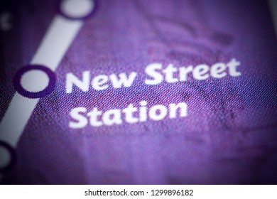 New Street Station Station. Birmingham Metro Map.