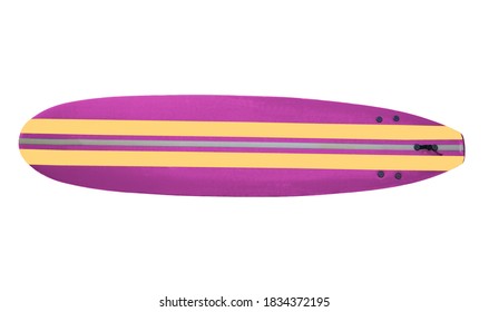 New Surfboard To Look Like Vintage Board Isolated On White