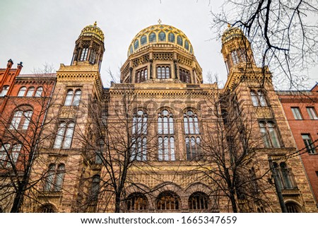 The New Synagogue on Oranienburger Strasse in Berlin.