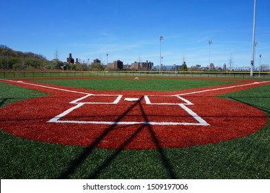 New Synthetic Turf Baseball Field From Home Plate