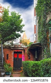 New Taipei City , Taiwan - August 5th , 2018 : Rev George Leslie Mackay Rent House At Tamsui Old Street In Taiwan .