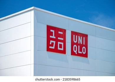 New Taipei City, Taiwan-July 23, 2022:UNIQLO Xinzhuang Zhongzheng Road Store Is Located In Xinzhuang District, New Taipei City, Next To Exit 4 Of MRT Touqianzhuang Station.