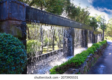 New Taipei City,Taiwan - Nov 5th,2021: Waterfall Gate At Yuan-dao Guanyin Temple