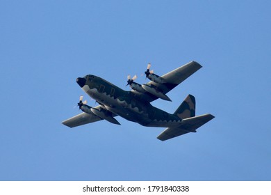 New Taipei City/Taiwan-8/7/2020:C-130 Military Transport Aircraft Used By Republic Of China Air Force