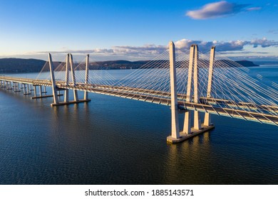 The New Tappan Zee Bridge (The Governor M. Cuomo) spanning the Hudson River in New York.