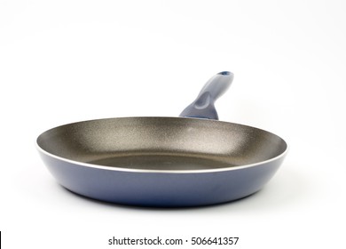 New Teflon Frying Pan Over White Background