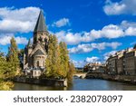 New temple or new protestant temple in metz on the moselle river