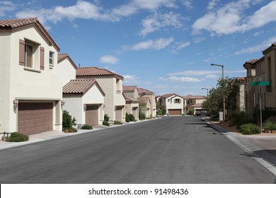 New tightly packed single family homes in Las Vegas, Nevada.