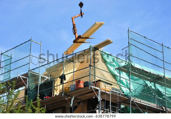 New Tiling Old Roof Dormer Windows Stock Photo Edit Now 638778799