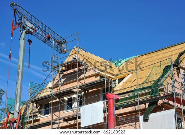 New Tiling Old Roof Dormer Windows Stock Photo Edit Now 662160523