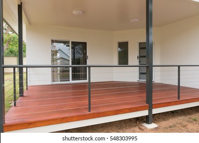 New timber deck on contemporary style home