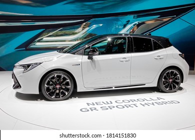 New Toyota Corolla GR Sport Hybrid car showcased at the 89th Geneva International Motor Show. Geneva, Switzerland - March 5, 2019. - Shutterstock ID 1814151830