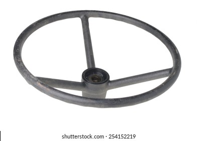 new tractor steering wheel isolated on white - Powered by Shutterstock