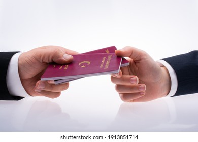 New Turkish passport. Travel, tourism, emigration and passport control concep - Shutterstock ID 1913851714