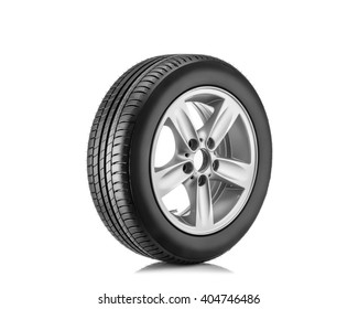 New Tyre Isolated On White Background
