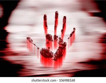 New Unknown Handprint On Mystery Background Stock Photo 106988168 ...