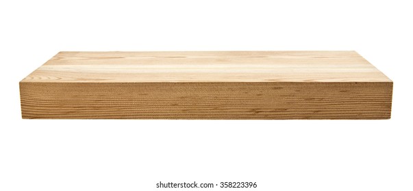 new unused wooden Board isolated on white background