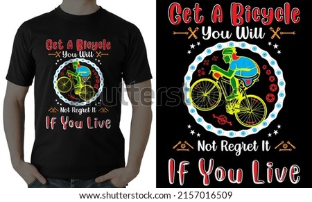 New updated colorful Bicycle POD brand T-shirt Design for any project.