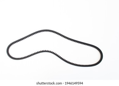 New V-belt for electric generator. Isolated on a white background.