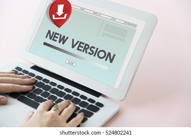 New Version Download Application Concept