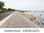 new very wide cycle paths near Venice in the city of Cavallino Treporti in Italy