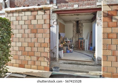 New Wall For A Modern Extension Of A House