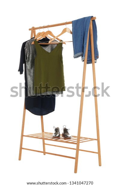 New Wardrobe Rack Stylish Ladys Clothes Stock Photo Edit Now