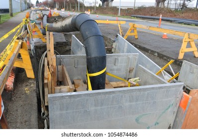 A New Water Line Is Being Assembled And Ready For Installation For The City. 