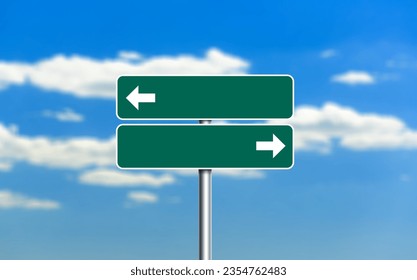 new way and old way classic road sign