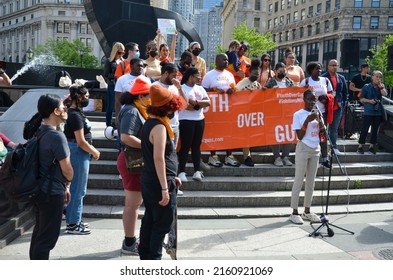 New Wear Orange And Gather To Honor All Those Lost To Gun Violence In Buffalo, Texas, NYC And Across America, At Foley Square, New York City On May 26, 2022. 

