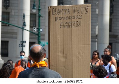 New Wear Orange And Gather To Honor All Those Lost To Gun Violence In Buffalo, Texas, NYC And Across America, At Foley Square, New York City On May 26, 2022. 

