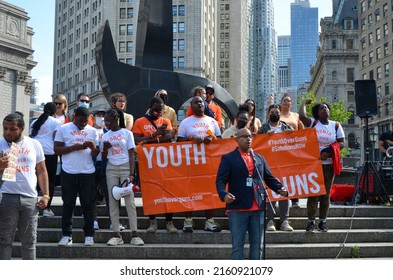 New Wear Orange And Gather To Honor All Those Lost To Gun Violence In Buffalo, Texas, NYC And Across America, At Foley Square, New York City On May 26, 2022. 

