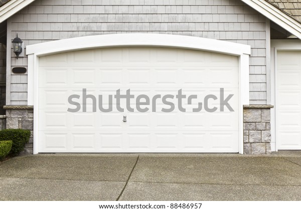 New White Paint Job On Garage Stock Photo Edit Now 88486957