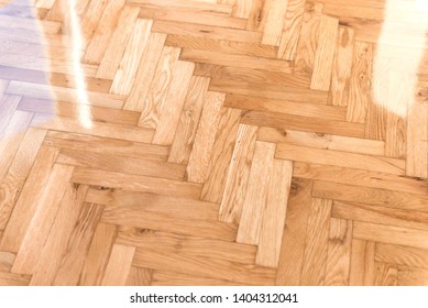 new wooden parquet floor. parquetry background