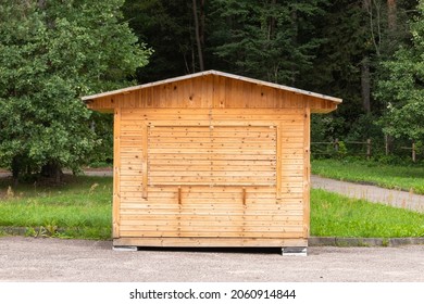 New Wooden Souvenir Shop Exterior, Front View