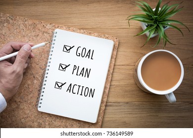 New Year 2019 Goal,plan,action Text On Notepad.Business Motivation,challenge Concepts Ideas