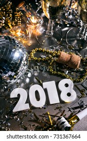 New Year: Champage And Party For 2018 NYE