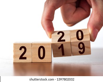 New Year Concept From 2019 To 2020