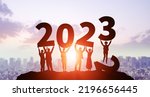 New year concept of 2023. New year