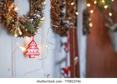 New Year decor, Christmas wreath