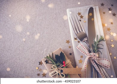 New Year Eve 2022, Christmas Food Menu, Holidays Breakfast, Lunch, Dinner Table Place Setting, Festive Background