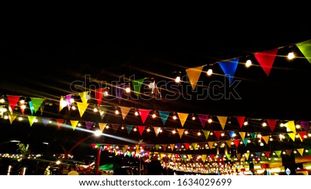 Similar – Image, Stock Photo Colourful pennants