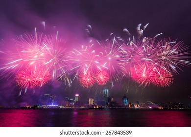 New Year Fireworks In Hong Kong