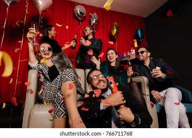 New year moment at a party