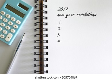 New Year Resolution Concept For Financial And Business