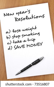 New Year Resolution With Save Money Not Completed