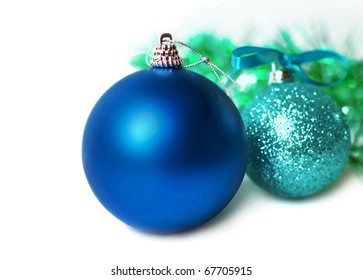 Set Three Newyear Christmas Balls Isolated Stock Vector (Royalty Free ...