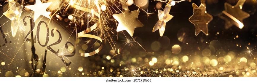 New Year's Eve 2022 Celebration Background - Shutterstock ID 2071910663