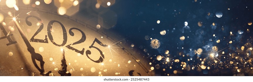 New Year's Eve 2025 Celebration background with gold glitter - Powered by Shutterstock