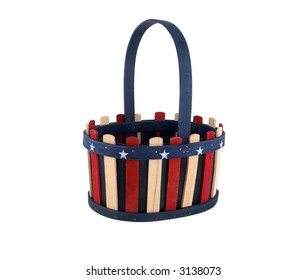 New Year's Eve Or 4th Of July Patriotic Basket